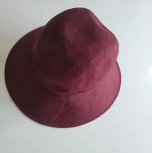 HERMES Terry Serge Burgundy Cotton Hat Hermes | Accessories | Hermes Terry Serge Burgundy Cotton  main image 3